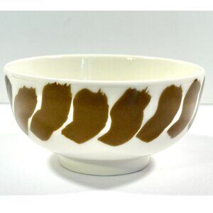 Marimekko Oiva Hyraily Bowl White Stoneware 4 1/2" Round